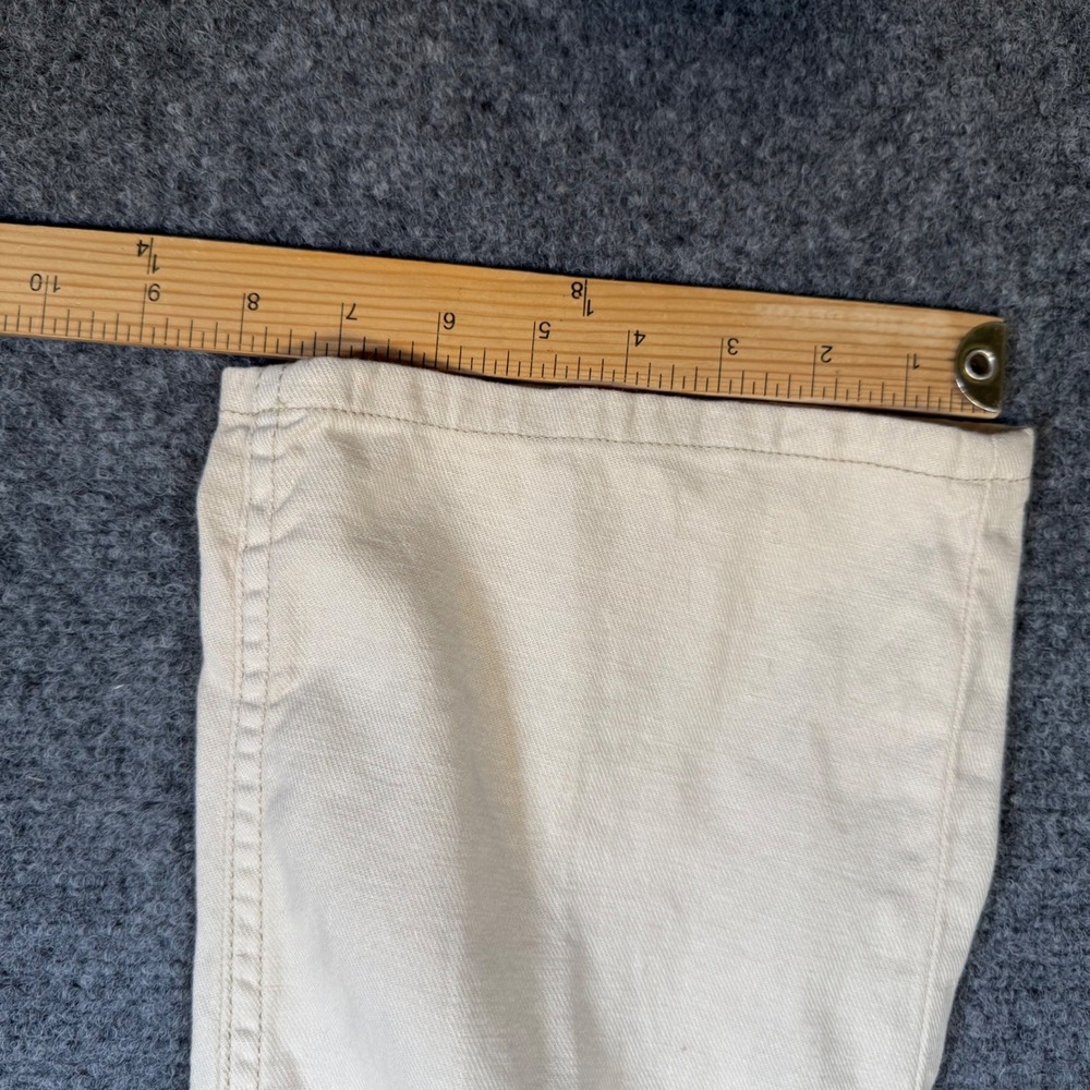 Tommy Bahama Authentic Fit Jeans Mens 36x32 Linen Blend Off White Straight Leg - Picture 6 of 12